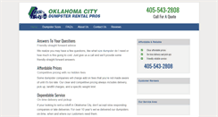 Desktop Screenshot of dumpsterrentaloklahomacity.org