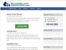 Tablet Screenshot of dumpsterrentaloklahomacity.org